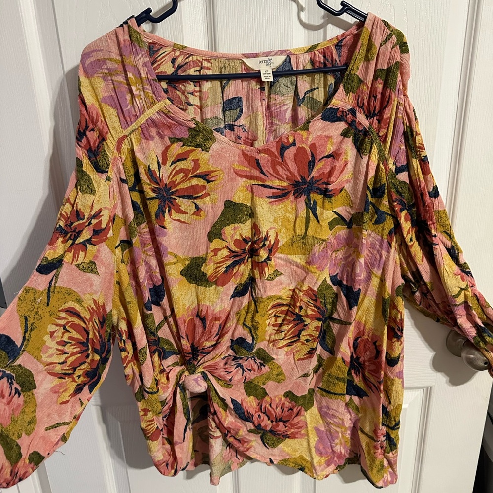 Terra & Sky Multicolor Floral Blouse